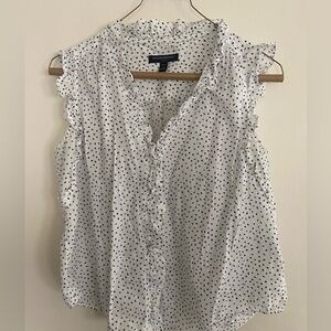 Banana Republic Black and White Polka Dot Women's Top